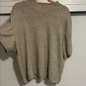 a new day Light Brown Short Sleeve Top